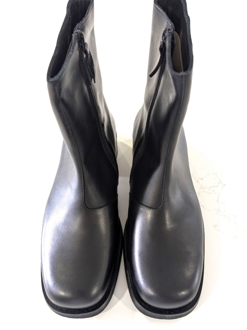 OUR LEGACY Camion Boot Black Leather EU 44 US 11 Zip Square Toe NIB Vibram